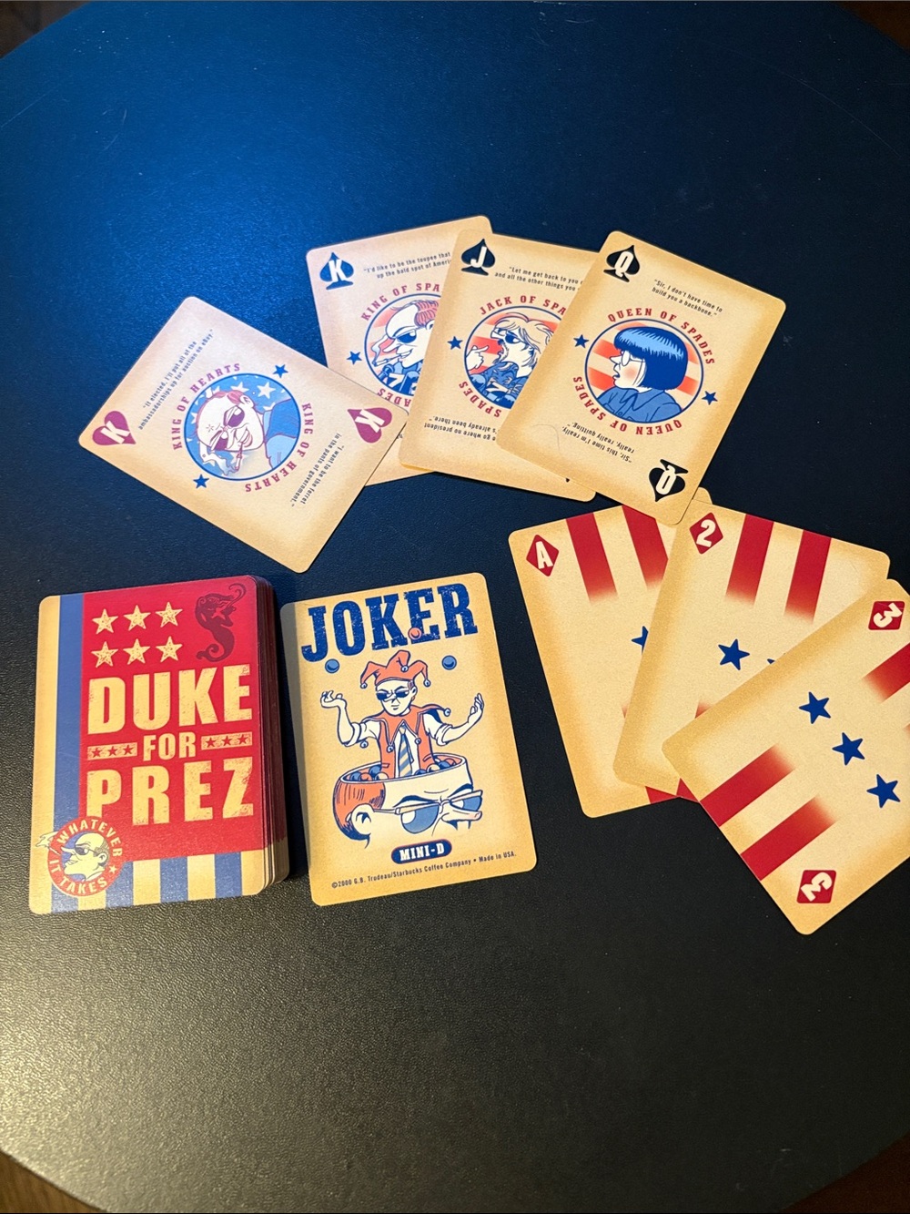 Doonesbury @ Starbucks 'Duke for Prez' Playing Card Deck featuring mini-D